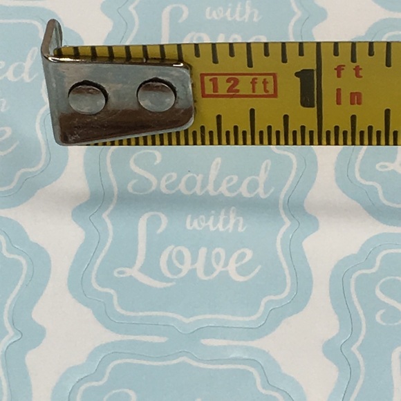 100 Blue Sealed with Love Stickers - Picture 5 of 6